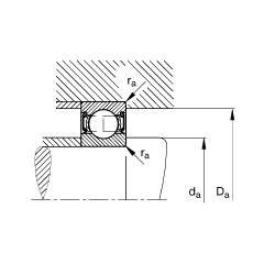 ������S�� S6307-2RSR, ���� DIN 625-1 �˜ʵ���Ҫ�ߴ�, �͸��g���o���ɂȴ��ܷ�