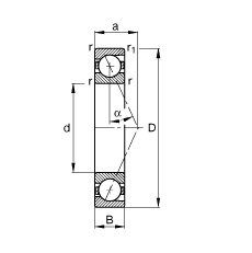 ���S�S�� B71908-E-T-P4S, �{�����Ɍ����Ԫ���b�����|�� �� = 25�������ƹ���