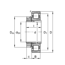 ���ΝL���S�� 20205-K-TVP-C3 + H205, ���� DIN 635 �� DIN 5415 �˜ʵ���Ҫ�ߴ�, ���F�׺;o����