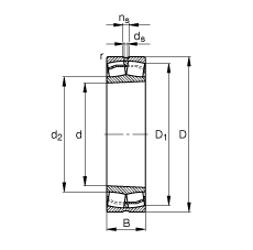 �{�ĝL���S�� 23234-E1-K-TVPB, ���� DIN 635-2 �˜ʵ���Ҫ�ߴ�, �F�ף��F�� 1:12