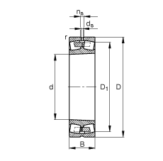 �{�ĝL���S�� 22332-K-MB, ���� DIN 635-2 �˜ʵ���Ҫ�ߴ�, �F�ף��F�� 1:12
