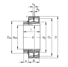 �{�ĝL���S�� 21319-E1-K-TVPB + H319, ���� DIN 635-2 �˜ʵ���Ҫ�ߴ�, ���F�׺;o����