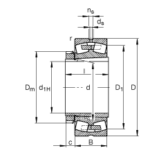 �{(di��o)�ĝL���S�� 23152-K-MB + H3152X, ����(j��) DIN 635-2 ��(bi��o)��(zh��n)����Ҫ�ߴ�, ���F�׺;o����